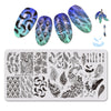 Feather Series Rectangle Peacock Design Nail Art Stamping Plate BBBXL-065