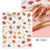 6 Sheets Fall Maple Leaf Nail Art Stickers Decals Self Adhesive Autumn Pumpkin Leaves Design Manicure Tips Nail Decoration for Women Girls