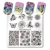 Flower Nail Stamping Plate Butterfly Floral Theme Manicure Tool