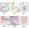 Flamingo Pineapple Leaf Design Water Decals Transfer Nail Art Stickers BBB002