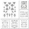 Simple Black Jewelry Flower Water Decals Transfer Nail Art Stickers