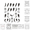 Simple Black Jewelry Flower Water Decals Transfer Nail Art Stickers