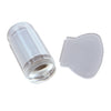 TIKTOK French Tip Stamper Clear Jelly Nail Art Stamping Stamper Silicone Marshmallow Jelly Head Image with Scraper