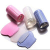 TIKTOK French Tip Stamper Clear Jelly Nail Art Stamping Stamper Silicone Marshmallow Jelly Head Image with Scraper