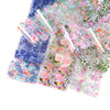 10pcs Mix Rose Flower Transfer Foil Nails Stickers Decal Sliders