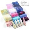 10pcs/set  Nail Foils for Manicure Marble Shining Stone Designs Stickers