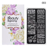 Flower Design Rectangle Nail Stamping Plate Butterfly Floral Theme Manicure Tool BBBXL-003