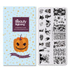 Spider Ghost Pattern Rectangle Nail Stamping Plate Halloween Theme Nail Art Tool BBBXL-019