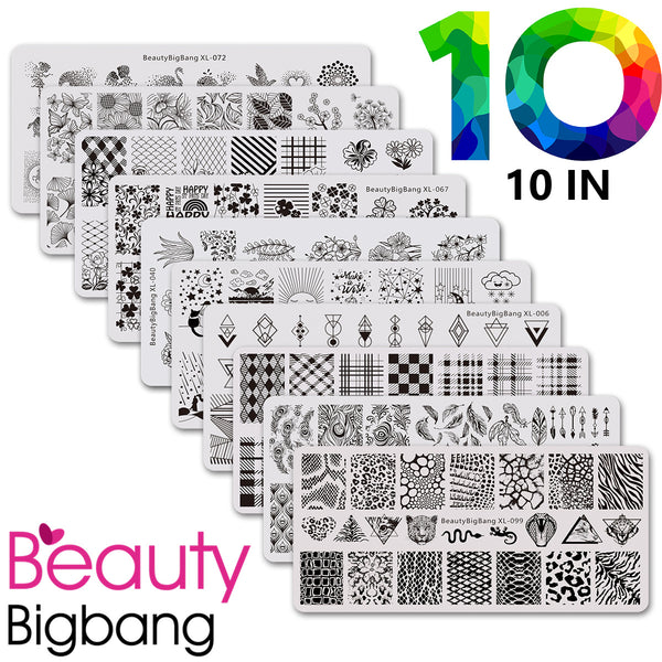 10 in 1 Flower + Lace + Texture + more popular plate bundle