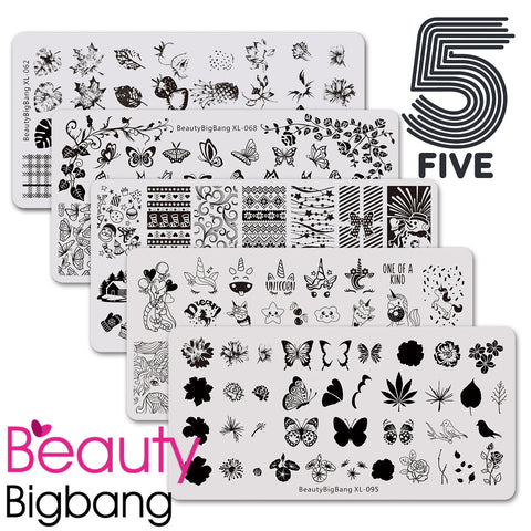 Live creatures mix 5 in 1 plates set [butterfly, unicorn]