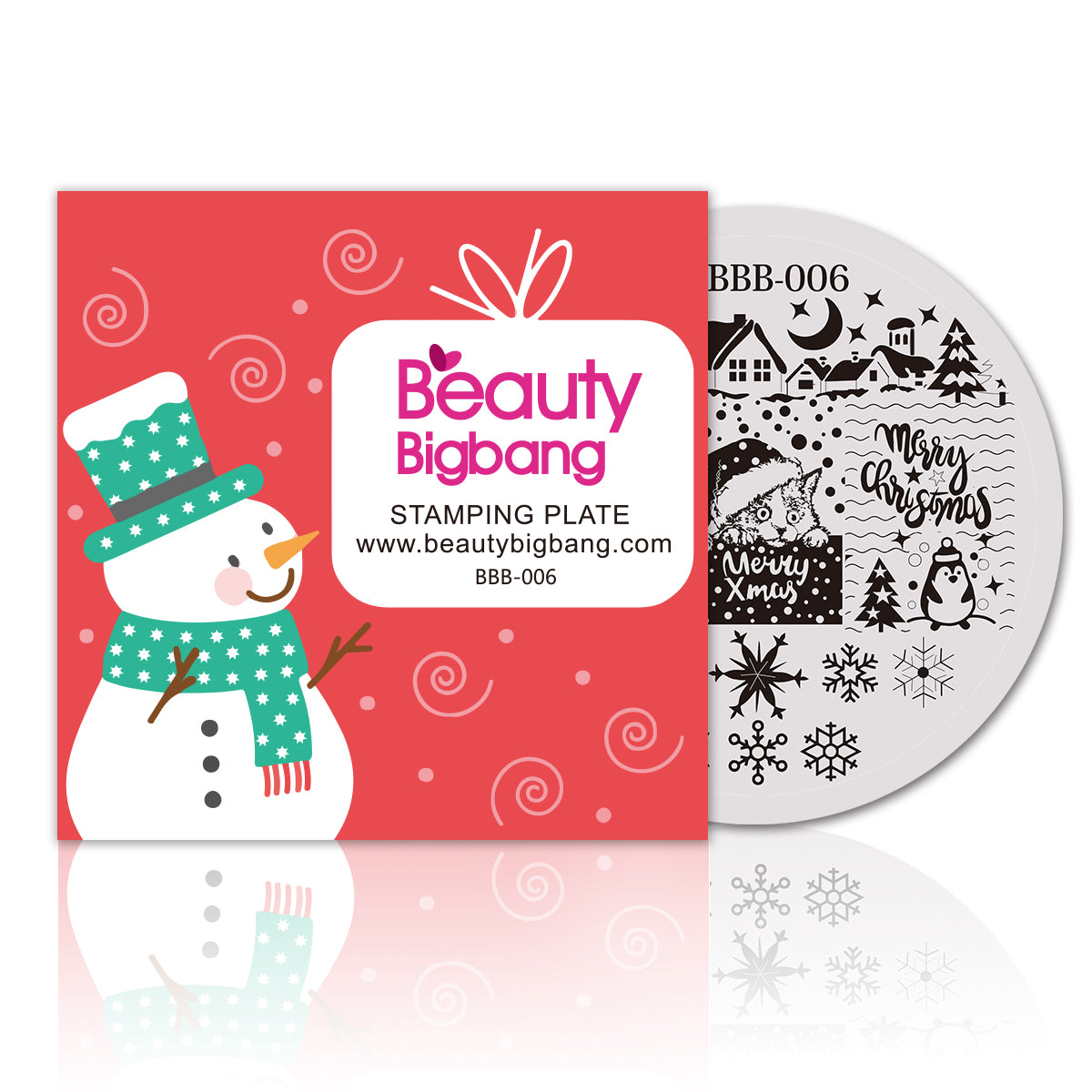 Beautybigbang Nail Stamping Plates Winter Christmas Theme Snow