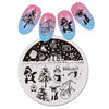 Christmas Bear Star Theme Circle Nail Stamping Plate Snowman Design Nail Art Tool BBB-007