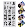 Animal Theme Rectangle Nail Stamping Plate Cute Cat Dog Patterns For Manicure BBBXL-013