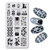 Animal Theme Rectangle Nail Stamping Plate Cute Cat Dog Patterns For Manicure BBBXL-013