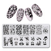 Panda Pattern Rectangle Nail Stamping Plate Animal Series For Manicure BBBXL-014