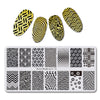 Geometric Theme Rectangle Nail Stamping Plate Irregular Pattern For Manicure BBBXL-016