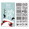 Christmas Tree Theme Rectangle Nail Stamping Plate Snowflake Penguin Design Nail Art Tool BBBXL-033