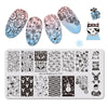 Xmas Snowman Theme Rectangle Nail Stamping Plate Christmas Deer Design Nail Art Tool BBBXL-030
