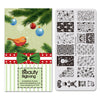 Xmas Snowman Theme Rectangle Nail Stamping Plate Christmas Deer Design Nail Art Tool BBBXL-030