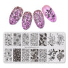 Butterfly Theme Rectangle Nail Stamping Plate Sunflower Design Nail Art Tool BBBXL-022