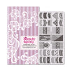 Star Flower Theme Rectangle Nail Stamping Plate Dot Design Nail Art Tool BBBXL-035