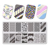 Diamond Stripe Theme Rectangle Nail Stamping Plate Triangle Design Nail Art Tool BBBXL-044
