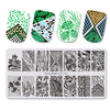 Maple Leaf Theme Rectangle Nail Stamping Plate Cat Design Nail Art Tool BBBXL-051