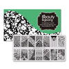 Lotus Flower Theme Rectangle Nail Stamping Plate Bark Design Nail Art Tool BBBXL-052