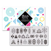 Diamond Stripe Theme Rectangle Nail Stamping Plate Triangle Design Nail Art Tool BBBXL-055