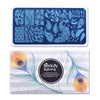 Feather Series Rectangle Peacock Design Nail Art Stamping Plate BBBXL-065