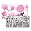 Butterfly Theme Rectangle Flower Pattern Nail Stamping Plate BBBXL-068