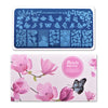 Butterfly Theme Rectangle Flower Pattern Nail Stamping Plate BBBXL-068