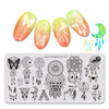 Dreamcatcher Series Rectangle Nail Art Stamping Plate Feather Design BBBXL-066