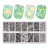 6Pcs Rectangle Nail Art Stamping Plates Set Raindrop Pattern For Manicure BBBXL-059/060/061/062/063/064