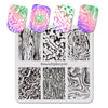 Retro Marble Series Square Nail Art Stamping Plate For Manicure BBBS-022