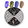 Starry Sky Theme Star Moon Design Circle Nail Art Stamping Plate BBB-015