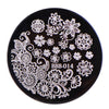 Floral Theme Circle Nail Art Stamping Plate For Manicure BBB-014