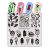 Ice Cream Pattern Square Nail Art Stamping Plate For Summer BBBS-027