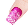 Plaid Flower Theme Square Nail Art Stamping Plate For Manicure BBBS-024