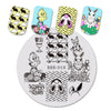 Animals Theme Rabbit Design Circle Nail Art Stamping Plate For Easter BBB-018