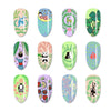 Leaves Theme Animals Pattern Rectangle Nail Art Stamping Plate BBBXL-078