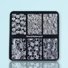 Flower Pattern Square Nail Art Stamping Plate For Manicure BBBS-032