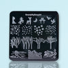 Nature Landscape Trees Theme Square Nail Art Stamping Plate BBBS-031