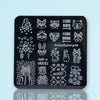 Animal Theme Design Square Nail Art Stamping Plate BBBS-030