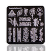 Flower Square Nail Stamping Plates BBBS-035