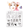 Flower Girl Animal Pattern Nail Stamp BBBS-036