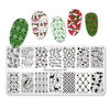 Christmas Theme Snowman Pattern Rectangle Nail Stamping Plate BBBXL-094