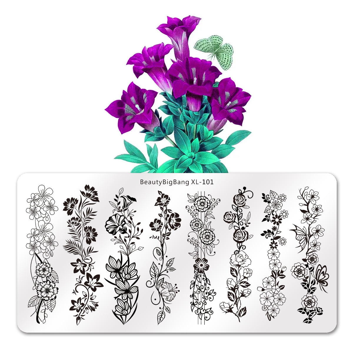 Beautybigbang New Flower Theme Stamping Plate BBBXL-097 