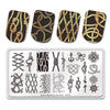 6Pcs Steel Plate Set Contains 6 Different Themed Steel Plates Including The Ancient Animal Clover