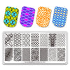 Texture Line Net Dot Circles Pictures Nail Art Plate Stainless Steel Design Stamp Template for Printing Stencil Tools BeautyBigBang BBBXL-002